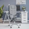 vidaXL Massage Reclining Office Chair Light Grey Fabric