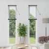 vidaXL Window Blind with Curtains Manual Black Aluminium