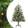 vidaXL Artificial Christmas Tree 150 LEDs Warm White PVC and Metal