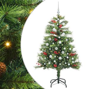 vidaXL Artificial Christmas Tree 150 LEDs Warm White PVC and Metal