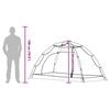 vidaXL Tent with Roof Other Manual Grey and Black 236 x 150 x 136 cm