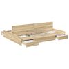 vidaXL Storage Bed Frame Sonoma Oak 140 x 200 cm Engineered Wood