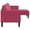 vidaXL Sofa Set with Cushion Wine Red 173 x 131 x 67 cm Polyester