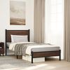 vidaXL Metal Bed Frame without Mattress Brown Oak 90x190 cm Single