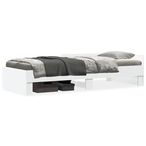 vidaXL Bed Frame without Mattress White 100x200 cm Engineered Wood