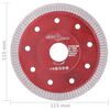 vidaXL Diamond Cutting Disc with Holes Steel 115 mm