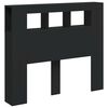vidaXL LED Headboard Black 120x18.5x103.5 cm Engineered Wood