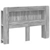vidaXL Headboard Cabinet with Storage Grey Sonoma Engineered Wood