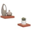 vidaXL Wall Shelf 2 pcs Red 23 x 23.5 x 4 cm Engineered Wood