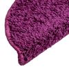 vidaXL Stair Mats 15 pcs 56x17x3 cm Violet Half Round