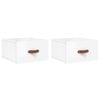 vidaXL Wall-mounted Bedside Cabinets 2 pcs High Gloss White 35x35x20 cm