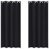 vidaXL Blackout Curtains with Rings 2 pcs Black 245 x 140 cm Polyester