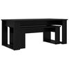 vidaXL Coffee Table Set 2 pcs Black Oak Engineered Wood