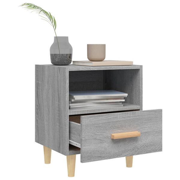 vidaXL Bedside Cabinet Grey Sonoma 40x35x47 cm