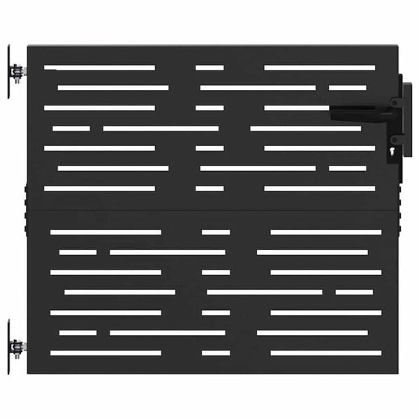 vidaXL Garden Gate with Lock Black 85 x 100 cm Powder-coated steel