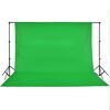 vidaXL Backdrop Cotton without Stand Green 500x300 cm Chroma Key