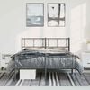 vidaXL Metal Bed Frame without Mattress with Footboard Black 135x190cm