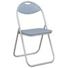 vidaXL Folding Chair 8 pcs Faux Leather Grey 48 x 43.5 x 81 cm