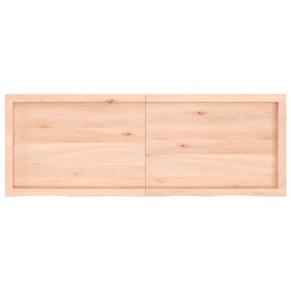 vidaXL Wall Shelf 140x50x(2-4) cm Untreated Solid Wood Oak