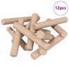 vidaXL Wooden Dowels 12 pcs Brown &Oslash;6 x 40 mm Solid wood