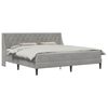 vidaXL Bed Frame with Mattress Light Grey 180 x 200 cm Velvet