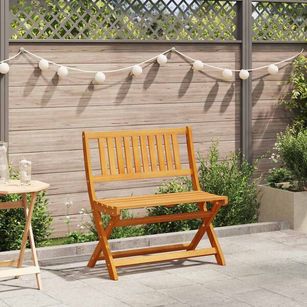 vidaXL Folding Garden Bench Brown 80 x 42 x 85 cm Solid acacia wood