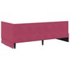 vidaXL Corner Bed Frame with Headboard Wine Red 100 cm x 200 cm Velvet
