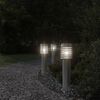 vidaXL Outdoor Floor Lamp Silver 60 cm Stainless Steel