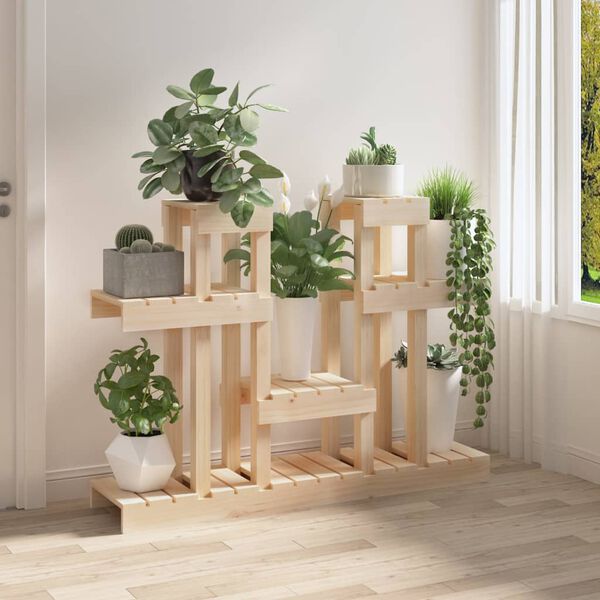 vidaXL Plant Stand 104.5x25x77.5 cm Solid Wood Pine