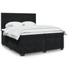 vidaXL Box Spring Bed with Mattress Black 200x200 cm Velvet
