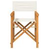 vidaXL Folding Director's Chairs 2 pcs Cream Solid Wood Teak