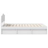 vidaXL Bed Frame with Headboard White 120 x 200 cm Solid Pine Wood