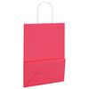 vidaXL Paper Bags 250 pcs with Handles Pink 21x11x28 cm
