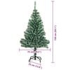 vidaXL Artificial Christmas Tree Snow Flocked with LED Light 150 cm