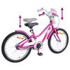 vidaXL Kids Bike 18'' for 5-7 Years Old Dark Pink