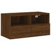 vidaXL 4 Piece TV Wall Units Brown Oak Engineered Wood