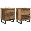 vidaXL Bedside Cabinet 2 pcs Old Wood 40 x 35 x 50 cm Engineered Wood