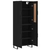 vidaXL Highboard Black 69.5x34x180 cm Engineered Wood