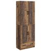 vidaXL Cabinet Set 2 pcs Old Wood Engineered Wood
