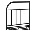 vidaXL Metal Bed Frame without Mattress with Headboard Black 135x190cm