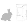 vidaXL Rabbit Feeder Black 12.5 x 12.5 x 25 cm Cold-Rolled Steel