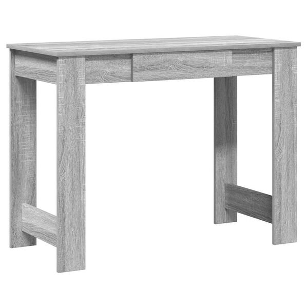 vidaXL Desk Grey Sonoma 100x45x75 cm Engineered Wood