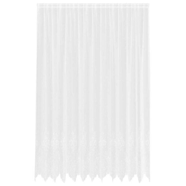 vidaXL Lace Curtain with Curtains Floral White 280 x 300 cm Polyester