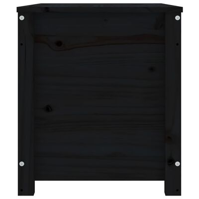 vidaXL Storage Box Black 80x40x45.5 cm Solid Wood Pine