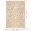 vidaXL Rug ZIZUR Beige 160x230 cm Jute Look Indoor and Outdoor