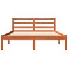 vidaXL Bed Frame without Mattress Wax Brown 135x190 cm Double Solid Wood Pine