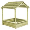 vidaXL Outdoor Playhouse with Sandpit 128x120x145 cm Pinewood