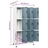 vidaXL Locker Cabinet Light Grey and Dark Grey 90x45x180 cm Steel