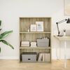 vidaXL Bookcase Sonoma Oak 80x30x114 cm Engineered Wood