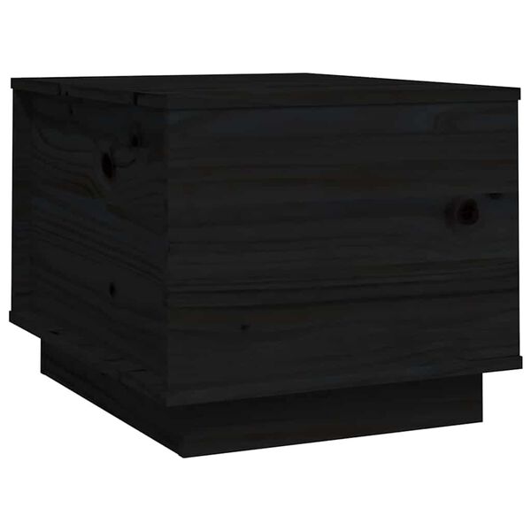 vidaXL Coffee Table Black 40x50x35 cm Solid Wood Pine